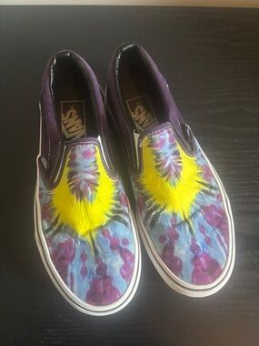 Vans Purple and Yellow Tie Dye